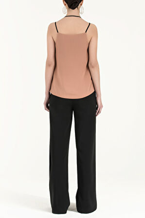 Devetüyü Yıldız taşlı askılı bluz 19690 | 42