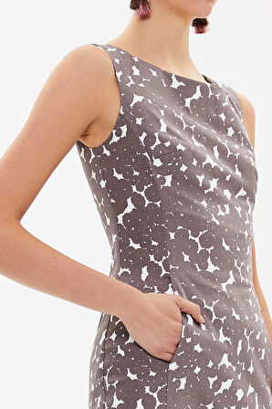 Vizon Arkadan  fermuarlı dar kesim mini elbise 92364 | 40