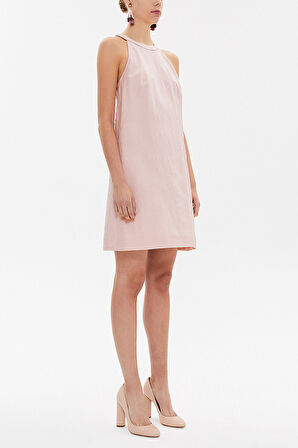 Pembe Fiyonklu mini elbise 92366 | 44
