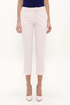 Pembe Düşük bel boru paça pantolon 41304 | 44