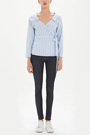 Mavi Anvelop kapama poplin gömlek 10674 | 40