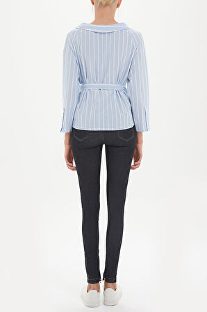 Mavi Anvelop kapama poplin gömlek 10674 | 40