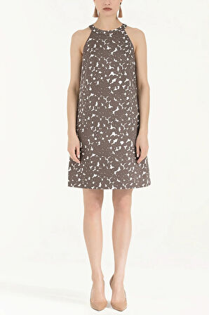 Vizon Fiyonklu mini elbise 92366 | 40