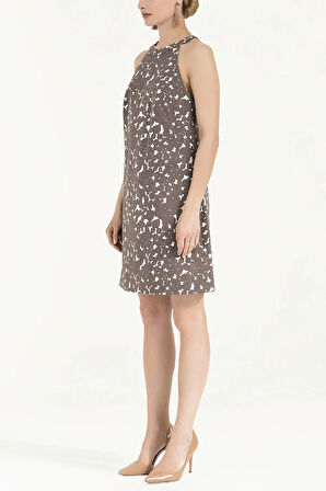 Vizon Fiyonklu mini elbise 92366 | 42