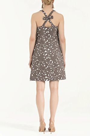 Vizon Fiyonklu mini elbise 92366 | 42