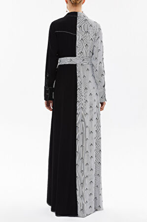 Siyah Bol kesim uzun elbise 92569 | 42