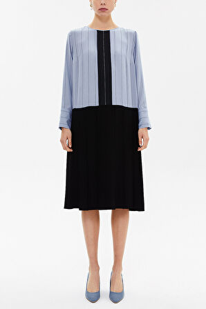 Mavi Pilili  bol kesim midi elbise 92660 | S