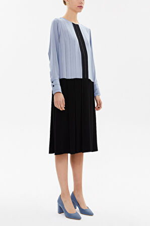 Mavi Pilili  bol kesim midi elbise 92660 | S