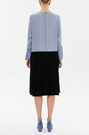 Mavi Pilili  bol kesim midi elbise 92660 | S