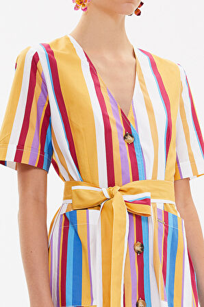 Hardal Kısa kollu mini elbise 92763 | 44