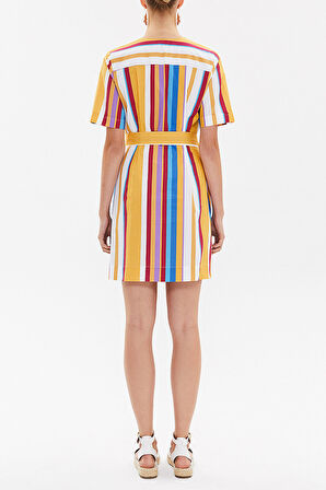 Hardal Kısa kollu mini elbise 92763 | 44