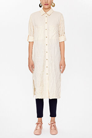 Bej Gömlek elbise 10728 | 42