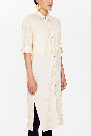 Bej Gömlek elbise 10728 | 44