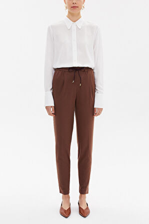 Kahve Lastikli bol kesim pantolon 41348 | 40