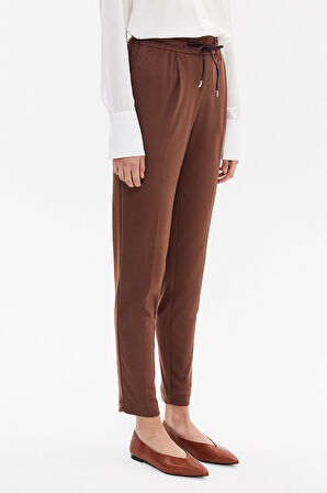 Kahve Lastikli bol kesim pantolon 41348 | 40