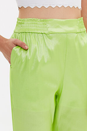 Yeşil Beli lastikli pantolon 41356 | 40