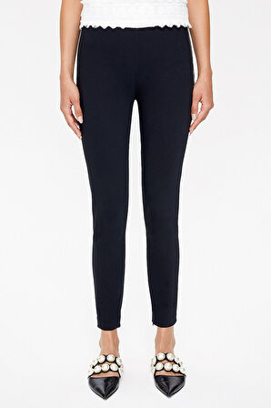 Siyah Beli lastikli tayt pantolon 41367 | 44
