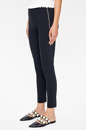 Siyah Beli lastikli tayt pantolon 41367 | 44