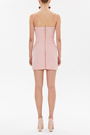 Pembe Askılı mini elbise 93124 | 40