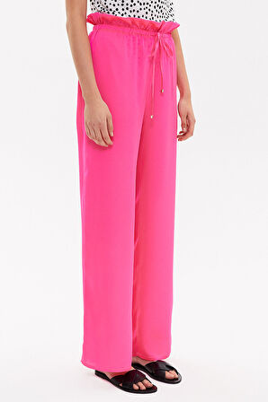 Pembe Bol kesim beli lastikli pantolon 41369 | 40
