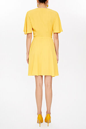 Sarı Anvelop mini elbise 93225 | 40