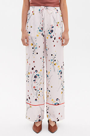 Sarı Beli lastikli bol kesim pantolon 41344 | 40