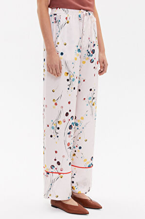 Sarı Beli lastikli bol kesim pantolon 41344 | 40