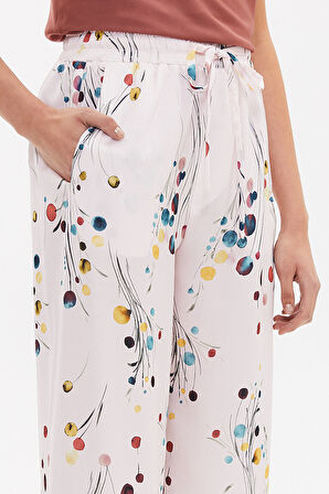 Sarı Beli lastikli bol kesim pantolon 41344 | 40