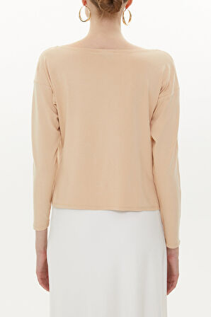 Devetüyü Asimetrik çıtçıt detaylı bluz 19818 | 40