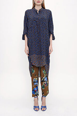 Desenli Bol kesim gömlek 10807 | 36