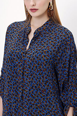 Desenli Bol kesim gömlek 10807 | 36