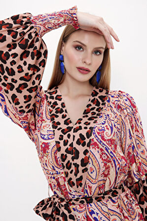 Desenli Desenli elbise 93840 | 38