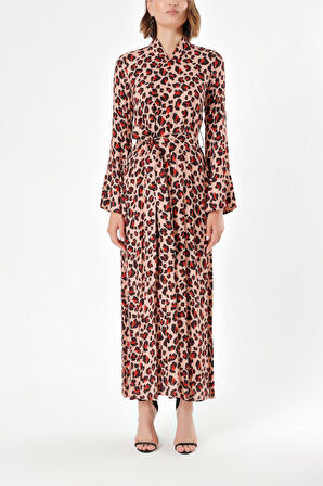 Leopar Düz kesim elbise 93832 | 36
