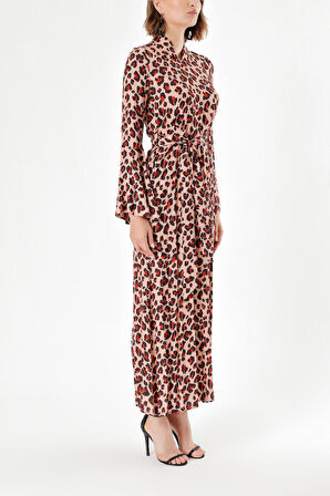 Leopar Düz kesim elbise 93832 | 36