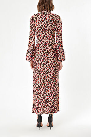 Leopar Düz kesim elbise 93832 | 36