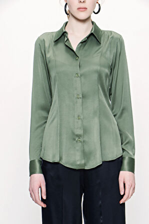 Haki Dar kesim gömlek 10760 | S