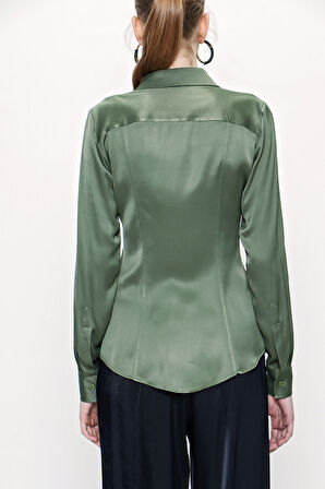 Haki Dar kesim gömlek 10760 | S