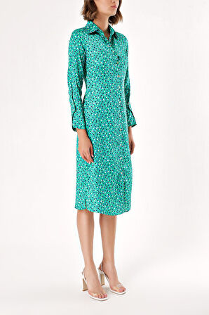 Yeşil Gömlek elbise 93765 | M