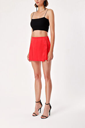 Kırmızı Mini şort etek 11106 | S