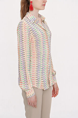 Bej Dar kesim gömlek 10811 | S