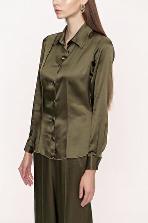 Haki Dar kesim gömlek 10766 | S