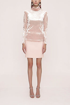 Bej Balıkçı yaka bluz 19842 | M