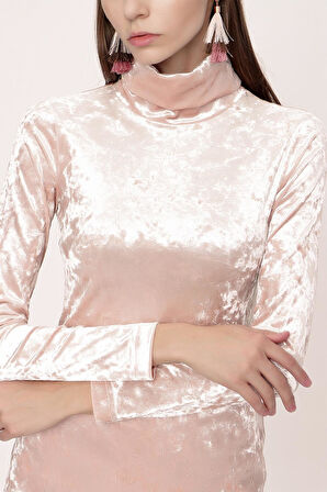 Bej Balıkçı yaka bluz 19842 | M