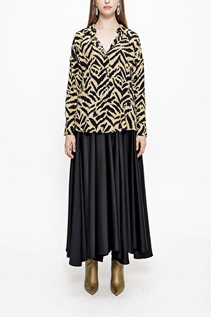 Koyu Bej Bol kesim gömlek 10814 | L