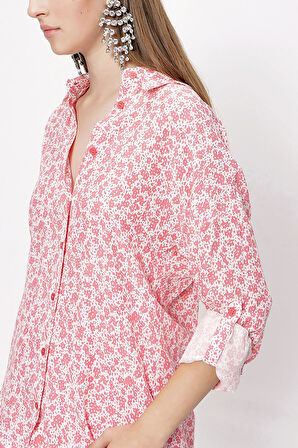 Pembe Bol kesim gömlek 10814 | L