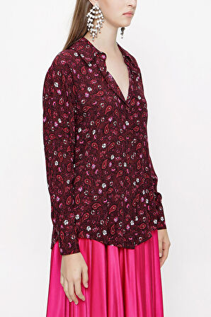 Bordo Bol kesim gömlek 10814 | L