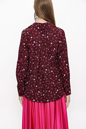 Bordo Bol kesim gömlek 10814 | S