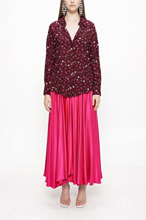 Bordo Bol kesim gömlek 10814 | S