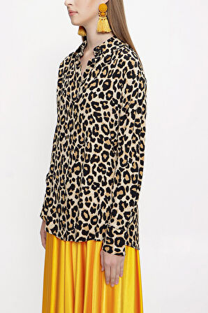 Bej Vizon Bol kesim gömlek 10814 | S