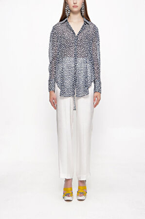 Desenli Bol kesim gömlek 10761 | L